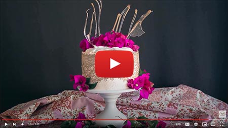 Pink Lace & isomalt cake!