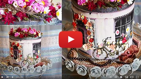 Using crystal candy's blooming cycle mesh stencil