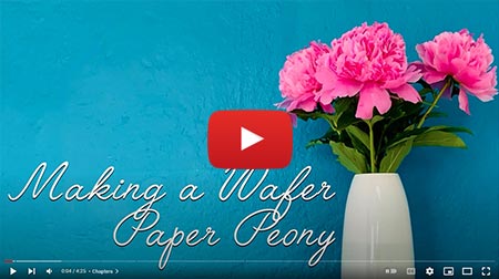 Making a wafer paper peony