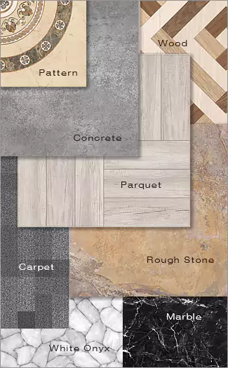 Designer Patterned Print Vinyl Floor tiles